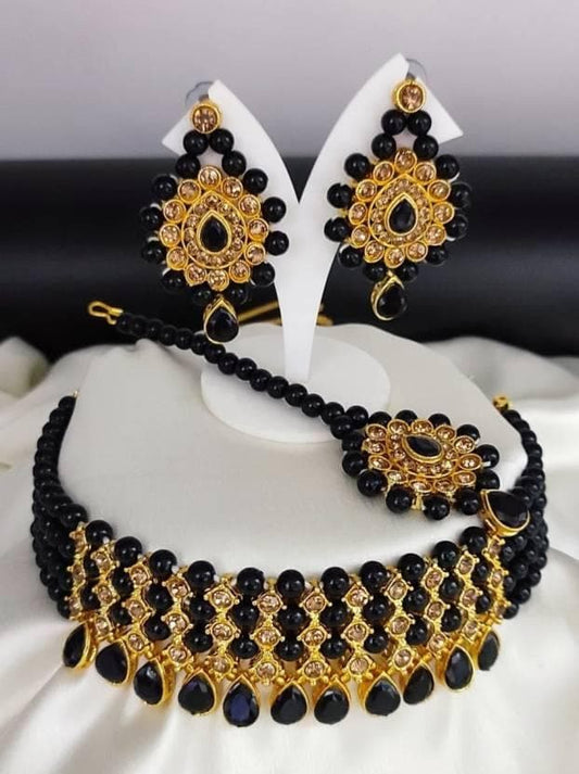 Alloy jewel set (black) | MANATH - halfpeapp