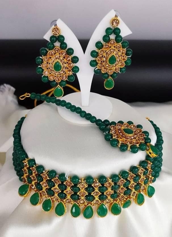 Alloy jewel set (green) | MANATH - halfpeapp