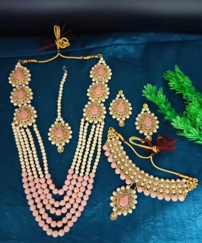 Alloy jewel set (pink) | MANATH - halfpeapp