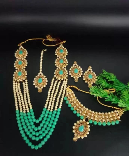 Alloy jewel set ( rama green) | MANATH - halfpeapp