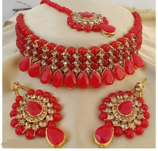 Alloy jewel set (red) | MANATH - halfpeapp