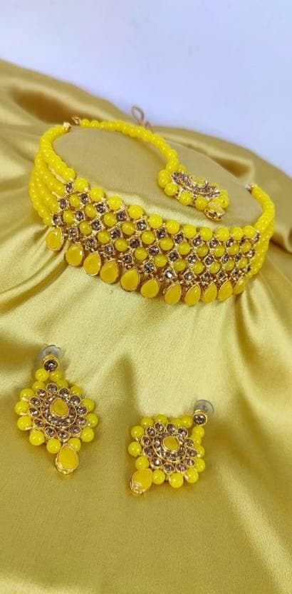 Alloy jewel set (yellow) | MANATH - halfpeapp