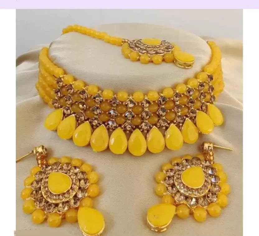 Alloy yellow, gold Jewel set | MANATH - halfpeapp