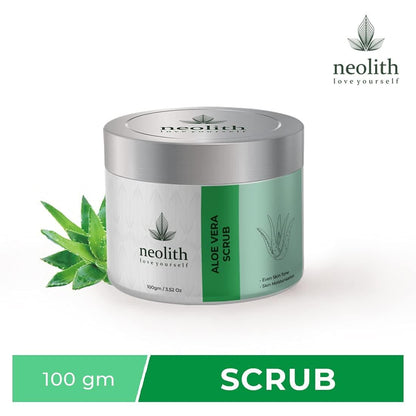 Aloevera scrub - winter scrub (100gm) |NEOLITH - halfpeapp