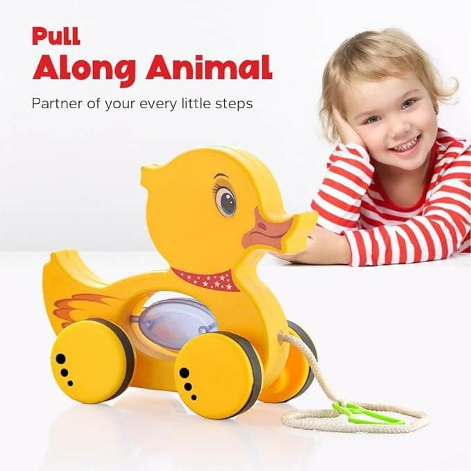 ZUDO Pull Along Toddler Toy (duck) - HalfPe