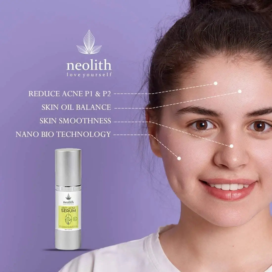 Anti acne serum (30ml) | NEOLITH - halfpeapp