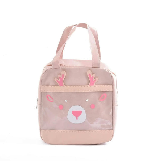 Stylish Lunch Bag For kids (Pink) - HalfPe