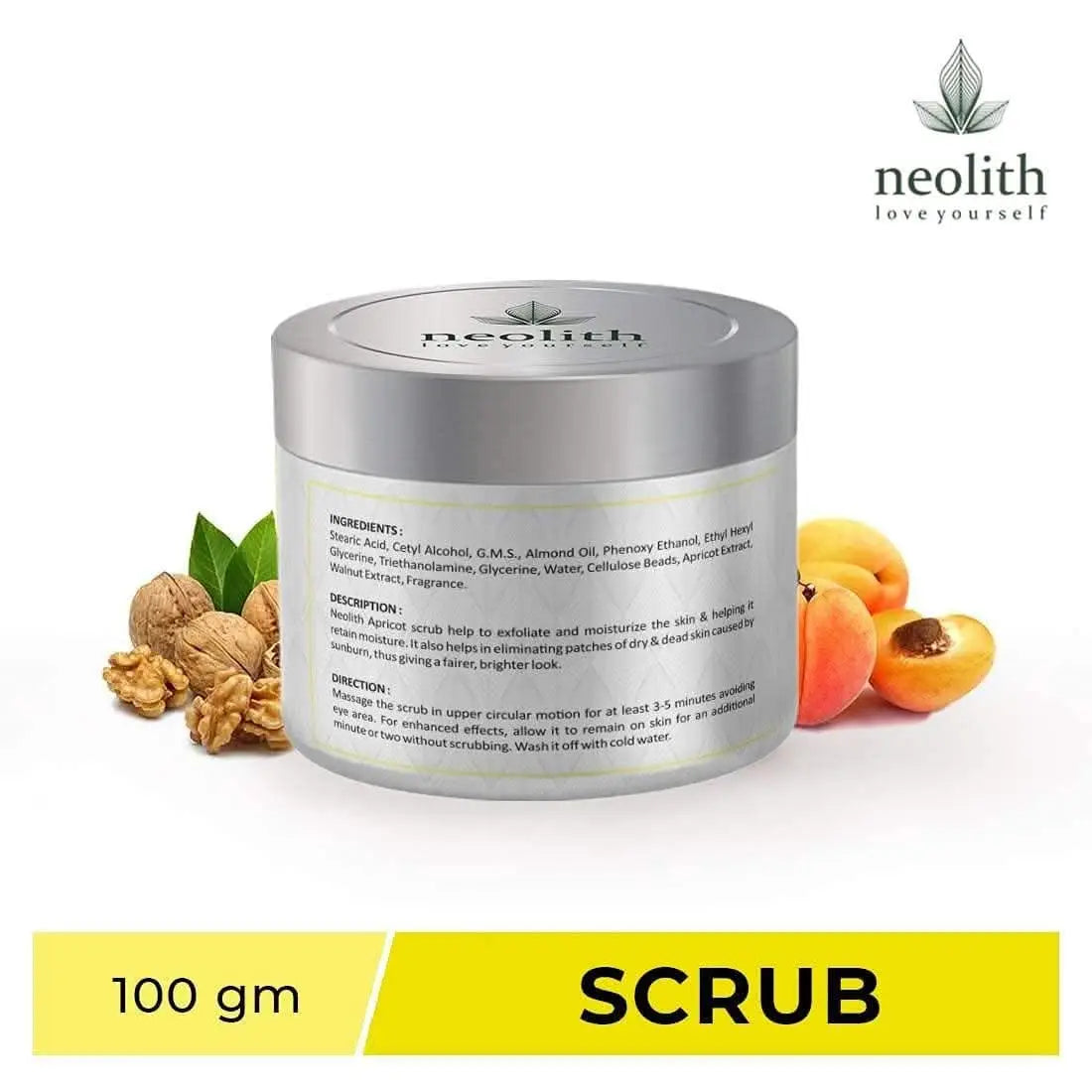 Apricot walnut scrub (100gm) | NEOLITH - halfpeapp