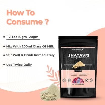 Ashwagandha and shatvari powder (pack of 2) |NUTRAHERBAL - halfpeapp