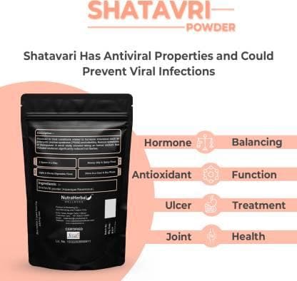 Ashwagandha and shatvari powder (pack of 2) |NUTRAHERBAL - halfpeapp