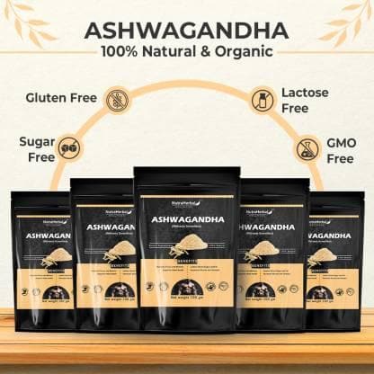 Ashwagandha powder (pack of 5) | NUTRAHERBAL - halfpeapp