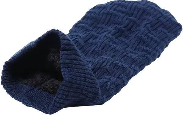 Woven Winter cap (Blue) - HalfPe