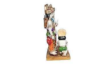 KariGhar polyresin Ram darbar Murti for Pooja Room I Home Temple Decoration I God Idol | Drawing Room | Diwali | Gifting & Decoration (Multicolour, 3.75 x 7.3 x 8.2 Inch) - HalfPe