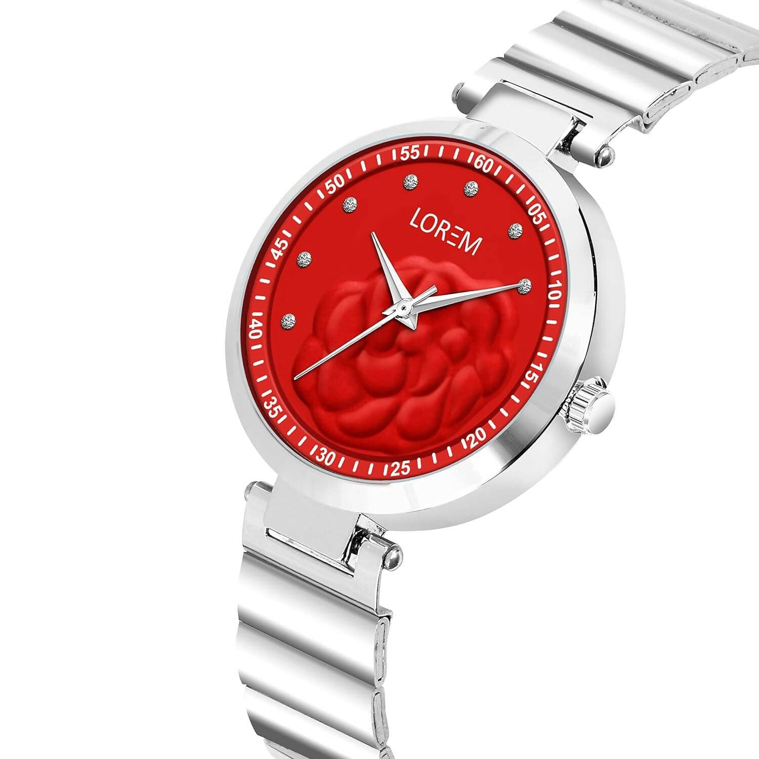 LOREM Red Fancy Analog Watch For Women LR317 - HalfPe