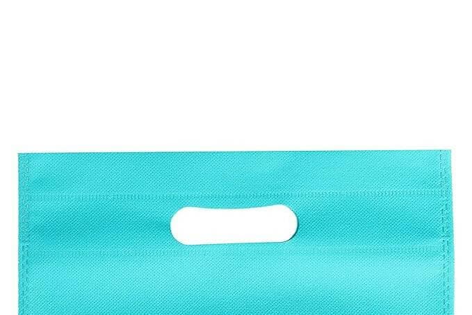 AGRASHRI ENTERPRISES D Cut Teal Cloth Carry Bag (Pack of 50 ) - HalfPe