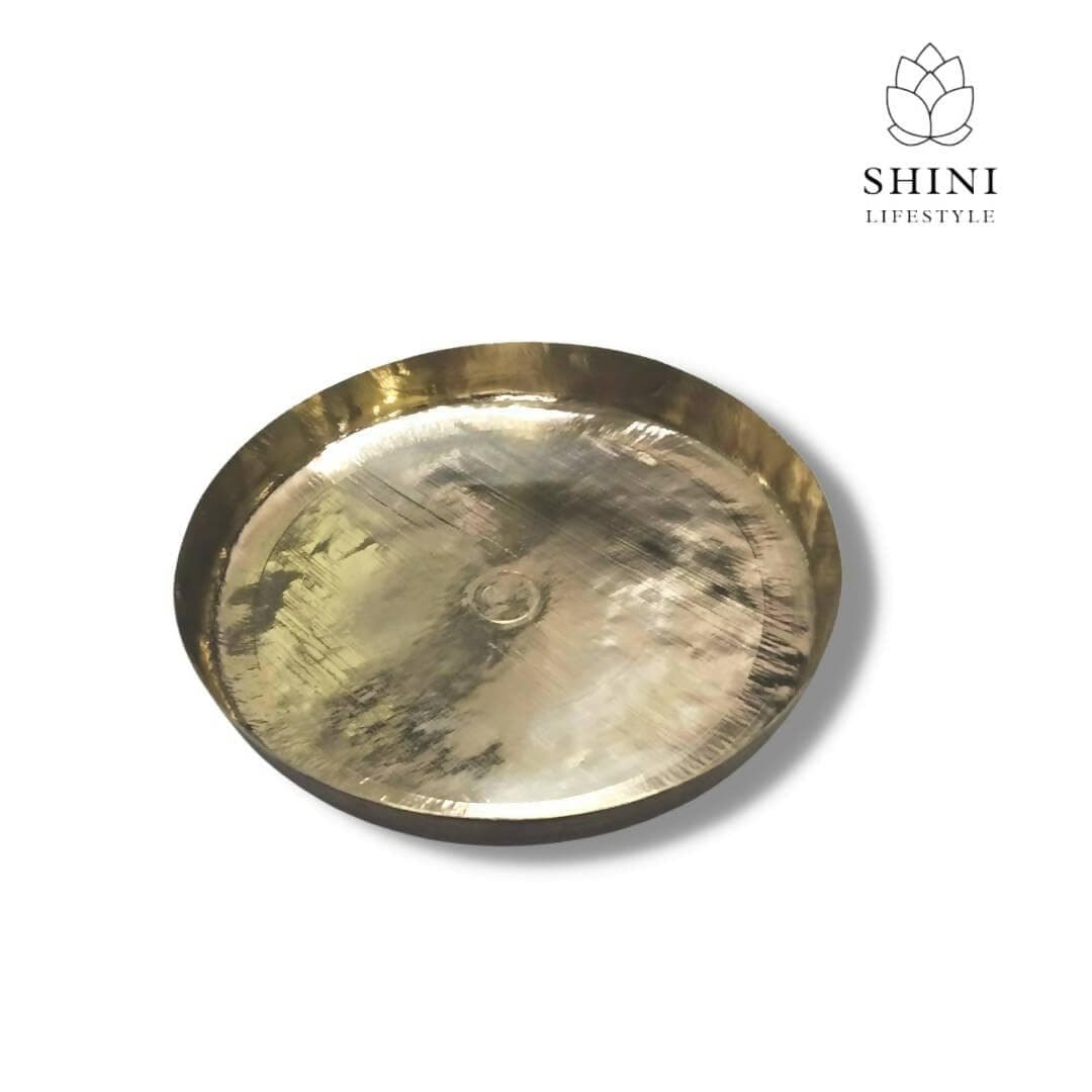 SHINI LIFESTYLE Pure Brass Dinner Plate (28 cm) - HalfPe