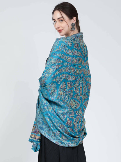 Ferozi Modal Kani Shawl (40 x 80 IN) - HalfPe