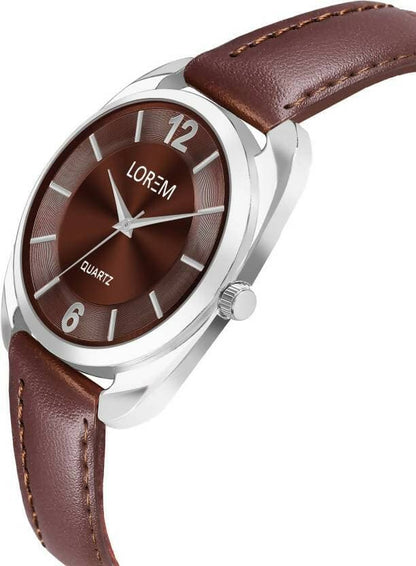 LOREM Brown Stylish Dial Analog Watch For Women LR326 - HalfPe