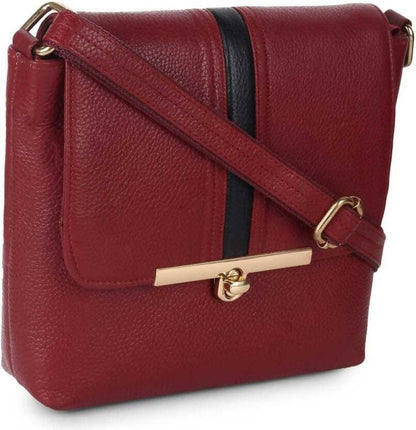 SAGIRON Maroon Women Sling Bag - Medium - HalfPe