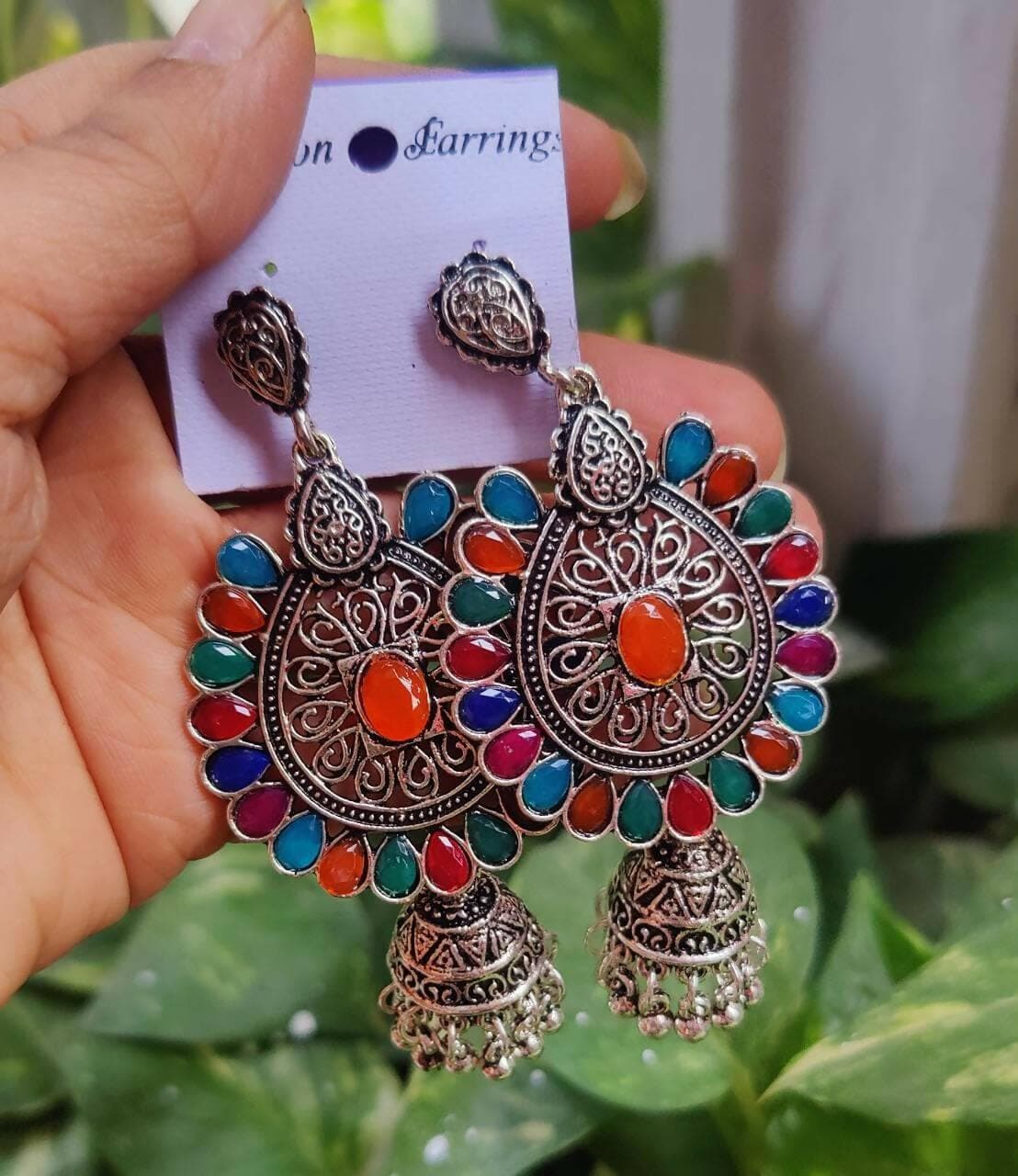 Pinapes Handcrafted water drop pearls Jhumka Earrings for a Stunning Look (Set Of 2) - HalfPe