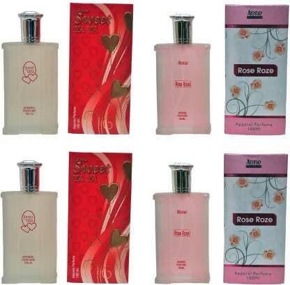 Aone Sweet YA YA and Rose Roze Perfume 100ML Each (Pack of 4) - HalfPe