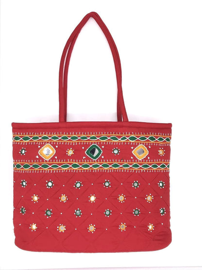 Banjara traditional handbag for women (red) - halfpeapp