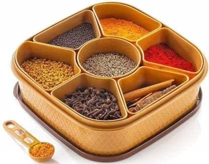 BB BACKBENCHERS 7 Plastic Multipurpose Spice Box - halfpeapp