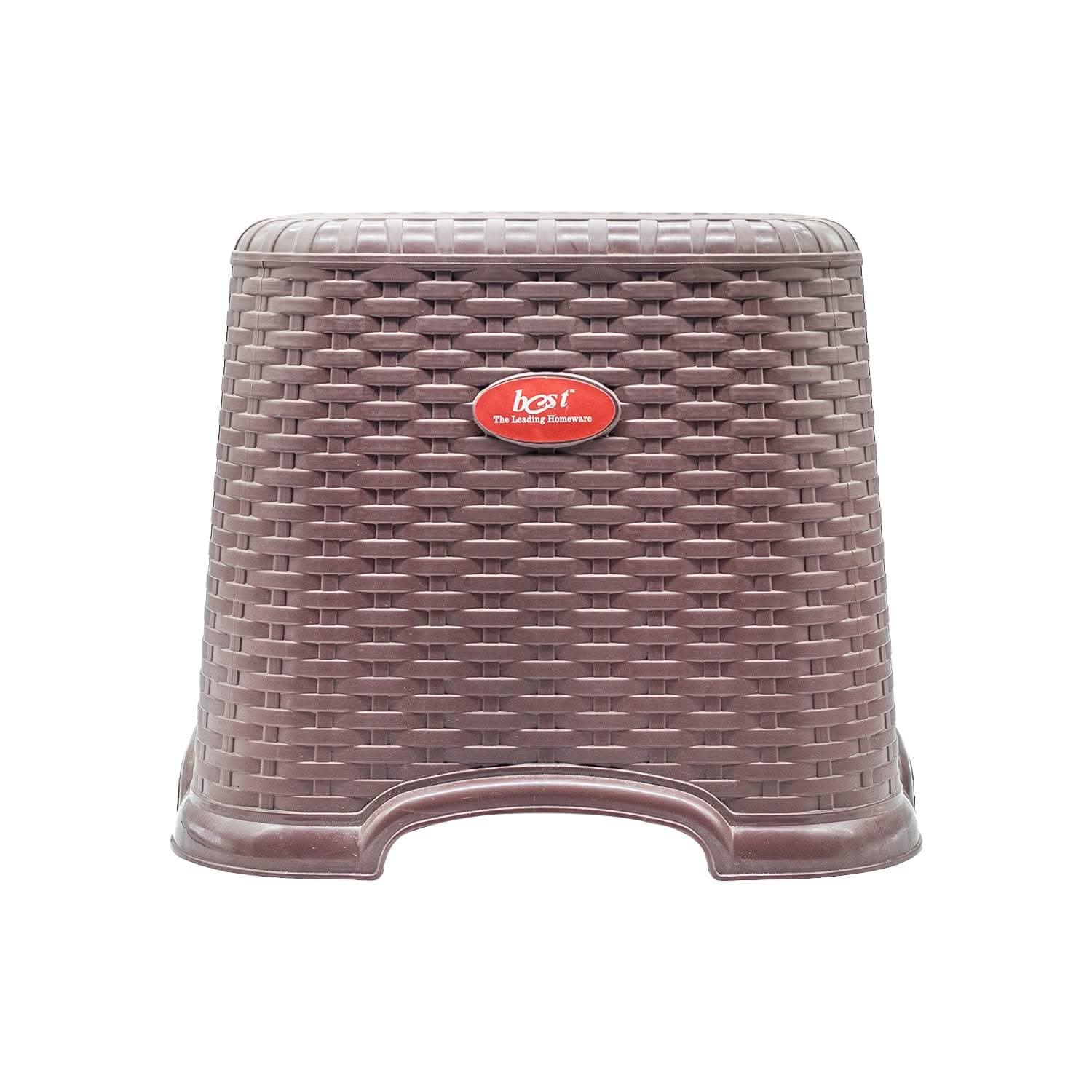 BB BACKBENCHERS Crown Plastic Stool ( brown ) - halfpeapp