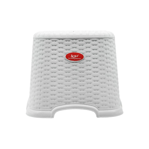 BB BACKBENCHERS Crown Plastic Stool ( ivory ) - halfpeapp