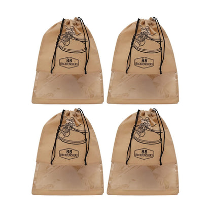 BB BACKBENCHERS Shoe Bag Cover ( pack of 4, beige ) - halfpeapp