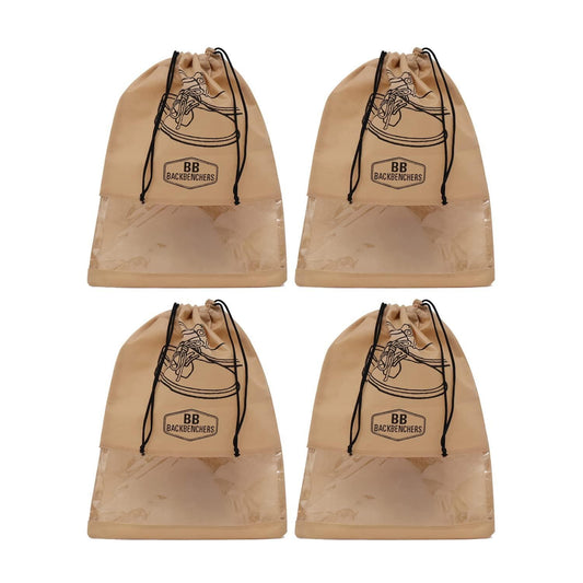 BB BACKBENCHERS Shoe Bag Cover ( pack of 4, beige ) - halfpeapp