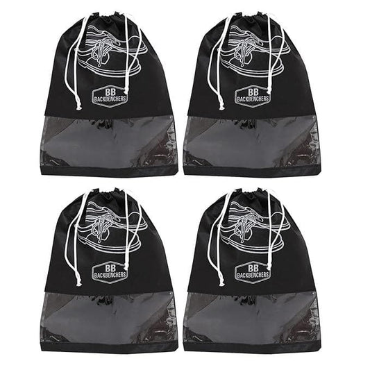 BB BACKBENCHERS Shoe Bag Cover ( pack of 4, black ) - halfpeapp