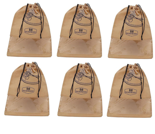 BB BACKBENCHERS Shoe Bag Cover ( pack of 6, beige ) - halfpeapp