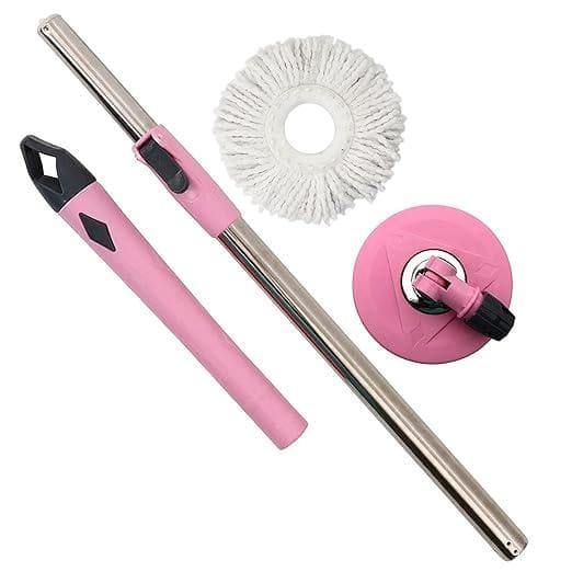 BB BACKBENCHERS Stainless Steel Mop Rod Stick ( pink ) - halfpeapp