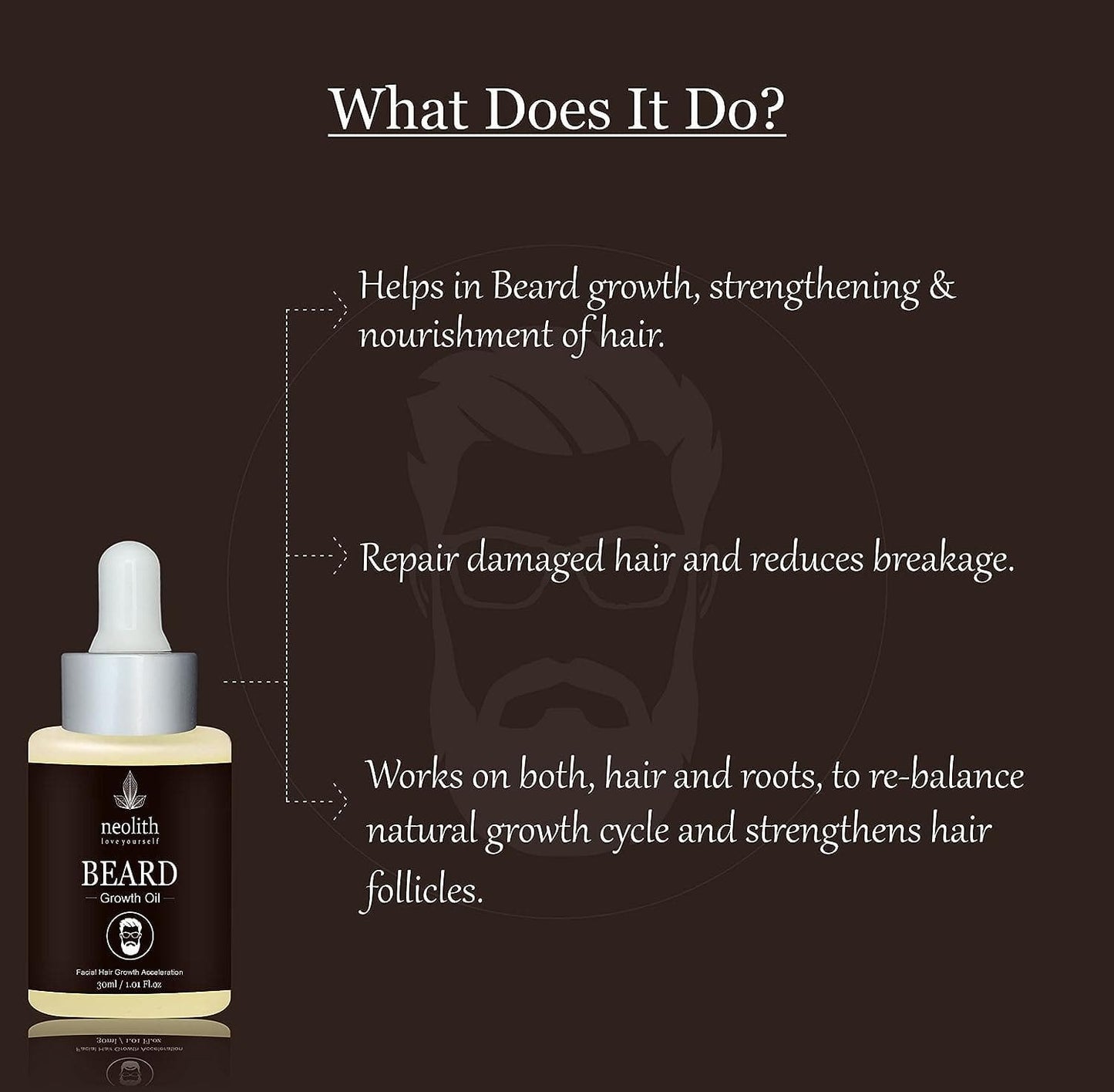 Beard growth oil fragrance free (30ml) | NEOLITH - halfpeapp