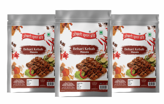 Behari kebab masala 240g(pack of 3x 80g) | OKHLI MUSAL BRAND - halfpeapp