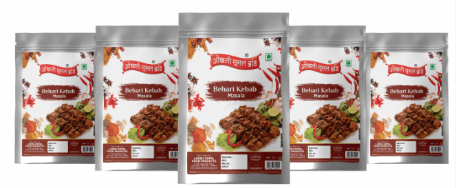 Behari kebab masala 400g(pack of 5x 80g) | OKHLI MUSAL BRAND - halfpeapp