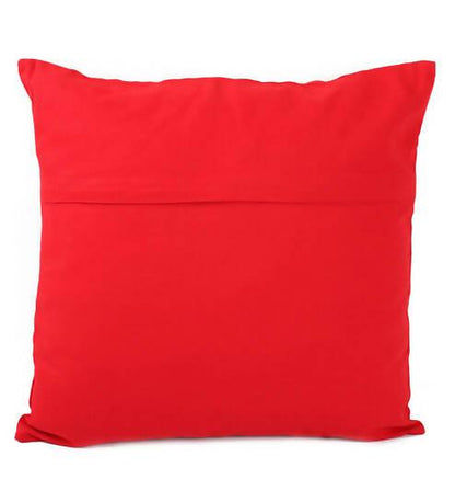 Lushomes Cushion covers 16 inch x 16 inch, Sofa Cushion Cover, Foil Printed Sofa Pillow Cover, festive cushion covers (Size 16 x 16 Inch, Set of 2, Red) - HalfPe