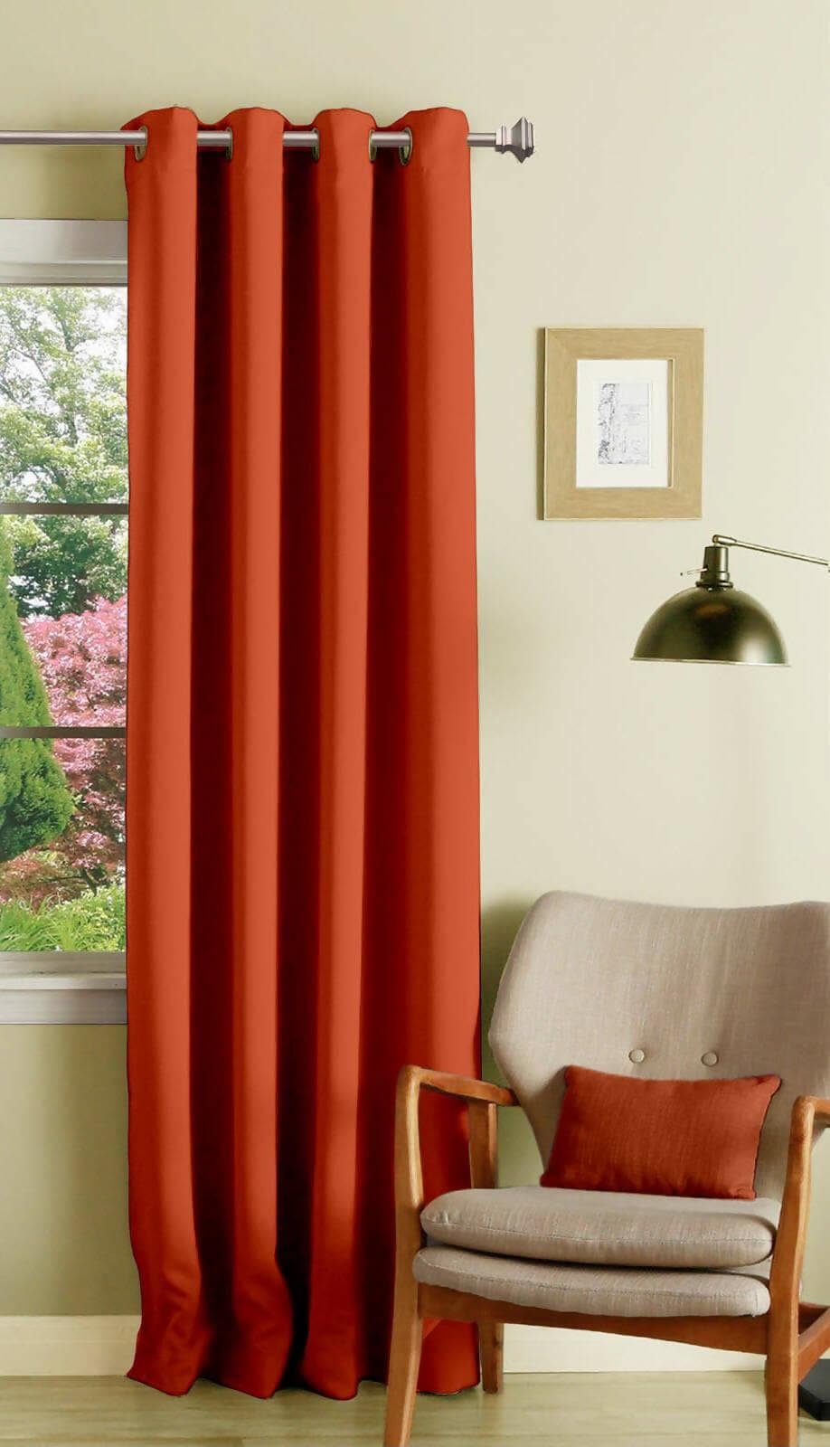 Lushomes blackout curtains 9 feet, Maroon Door Curtains with 8 Metal Eyelets, curtains & drapes, Parda, 9 feet curtains, long door curtains 9 feet (54 x 108 inches) - HalfPe