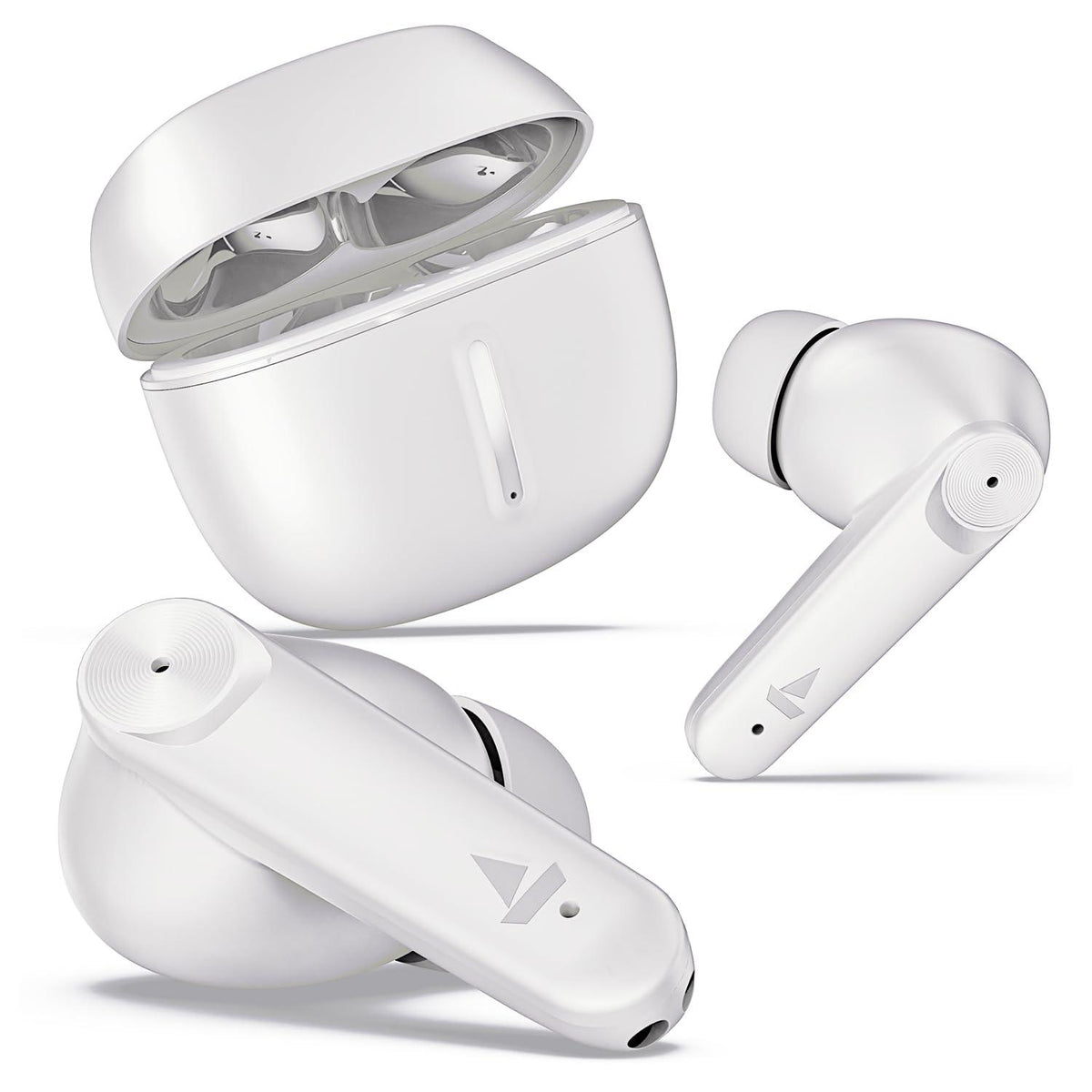 boAt Airdopes Max TWS Earbuds with 100 HRS Playtime, Quad Mics with ENx™ Tech, Beast™ Mode (Ivory White) - halfpeapp