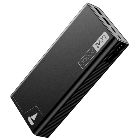 boAt Energyshroom PB400 Powerbank with 20000mAh Battery, 22.5w Fast Charging, 12-Layer Smart IC Protection & Aluminum Alloy Casing(Carbon Black) - halfpeapp