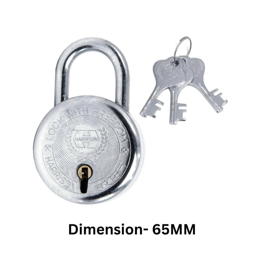 SHINI LIFESTYLE Stainless-steel Door Lock Tala with Chabhi, Key Pad Lock (Diameter: 65mm) - HalfPe