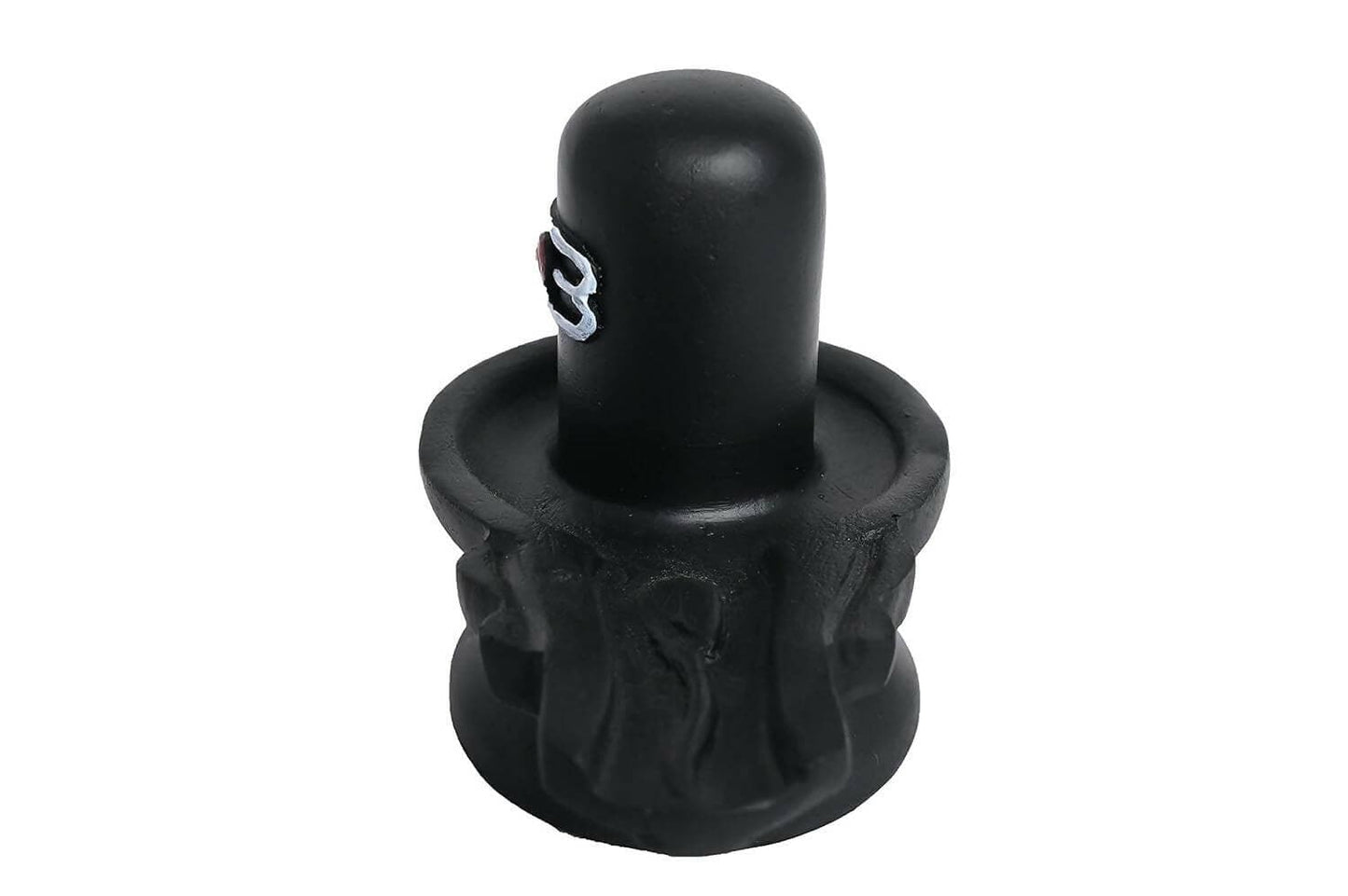 KariGhar Resin Shiva Lingam Shivling Mahadev Idol Murti Statue Perfect for Prayer Room (Black, 5 x 7.5 x 8.5 Cm) - HalfPe