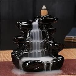 BRASSY Backflow Incense Burner Waterfall Fountain Incense Holder (10 cones 11 cm) - halfpeapp