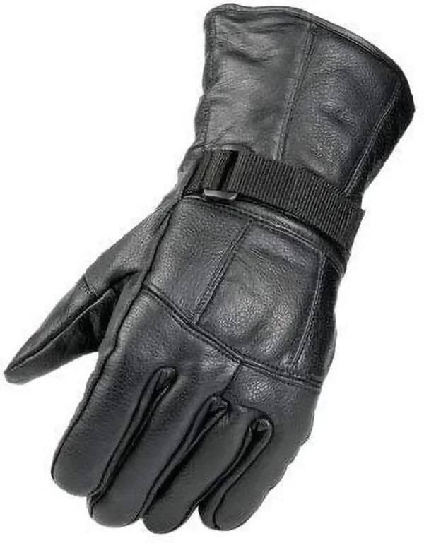 Special Black 1 Pair Leather Snow Proof Winter Gloves - HalfPe