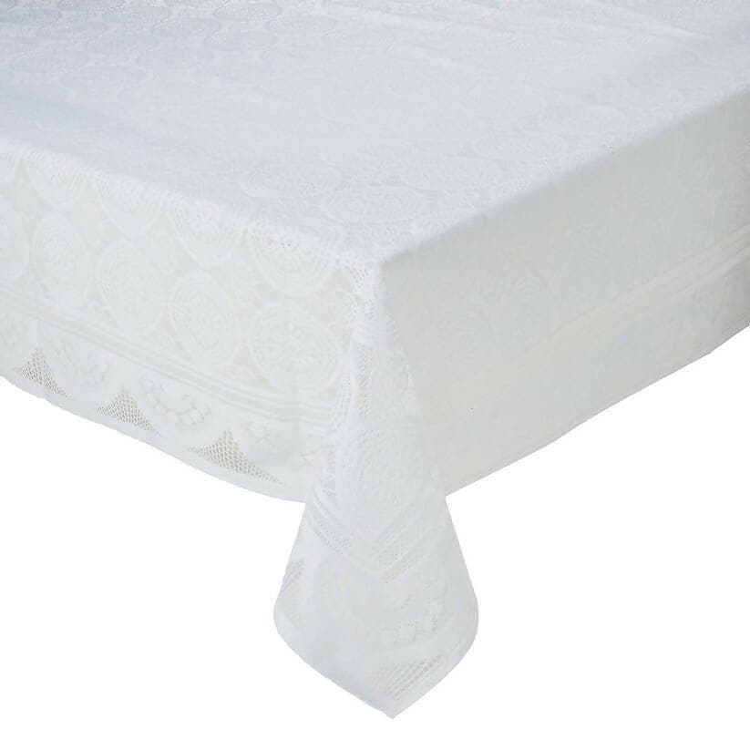 Fancy Table Cloths (WHITE, pack of 2) - HalfPe