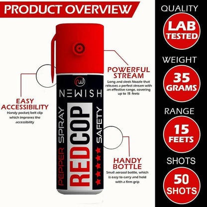 Newish Self Defence Pepper Spray for Woman Safety - Self Defense, Protection & Safety Pepper Spray (Packof 10 - 35 ML) - HalfPe