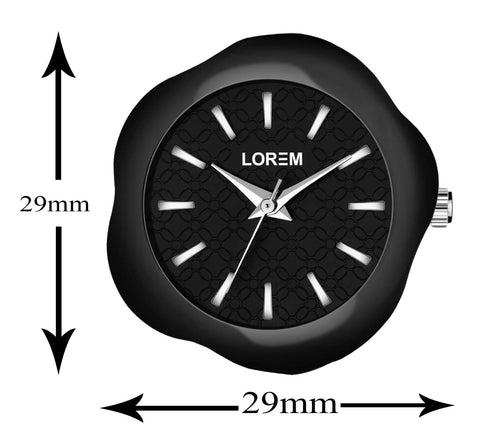 LOREM Black Brass Premium Analog Watch For Women LR261 - HalfPe