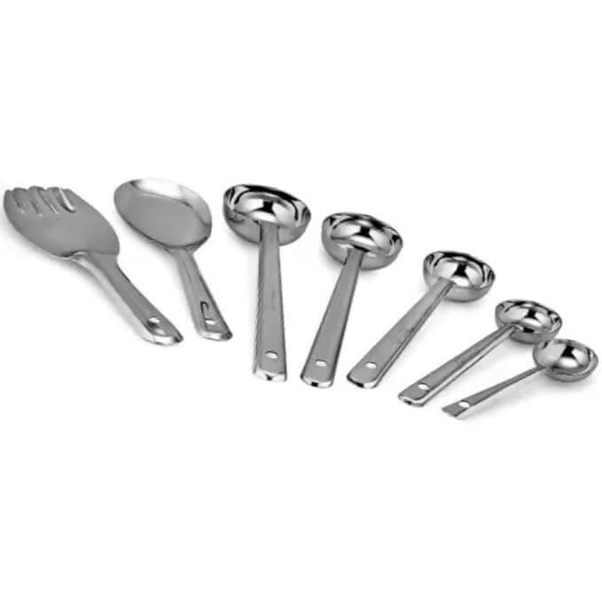 SHINI LIFESTYLE Stainless Steel Spoons (Set of 7) - HalfPe