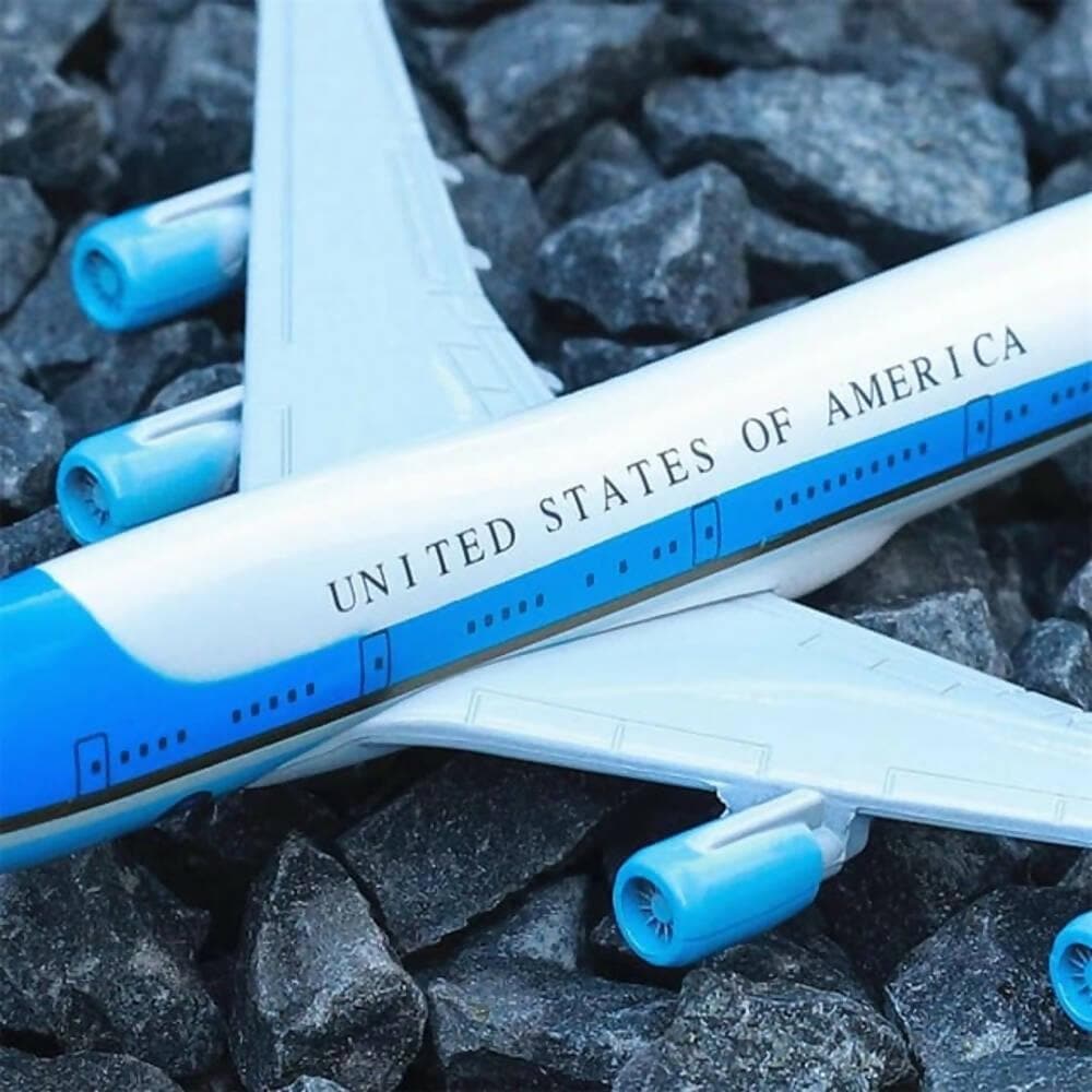 GM 16CM USA Air Force One Airplane Model Boeing 747 Diecast Model Collection - HalfPe